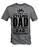 T Shirt Village Mens Cycling Dad , Like Normal Dad except much Cooler T Shirt (Grey XL)