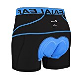Baleaf Men's 3D Padded Bike Bicycle MTB Cycling Underwear Shorts (Blue, XL)